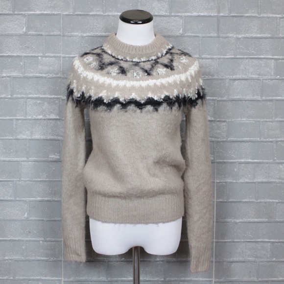 Urban Outfitters BDG Fuzzy Knit Fair Isle Sweater Urban Outfitters BDG Fuzzy Knit Fair Isle Sweater